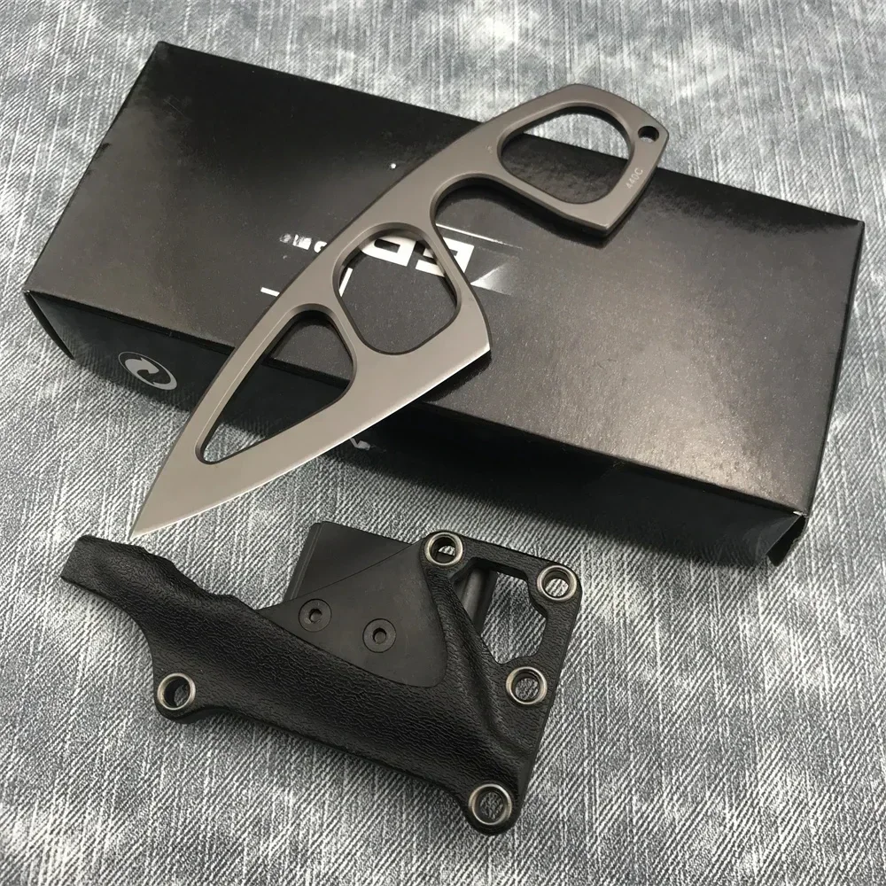 

Pocket EDC Necklace Small Fixed Blade Knife 440C Stainless Steel Handle with ABS Sheath Outdoor Survival Mini Knives