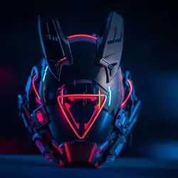Cyberpunk Mask Cosplay Retaliation Shinobi Mask Special Forces Samurai Masks Triangle Project El With Led Light