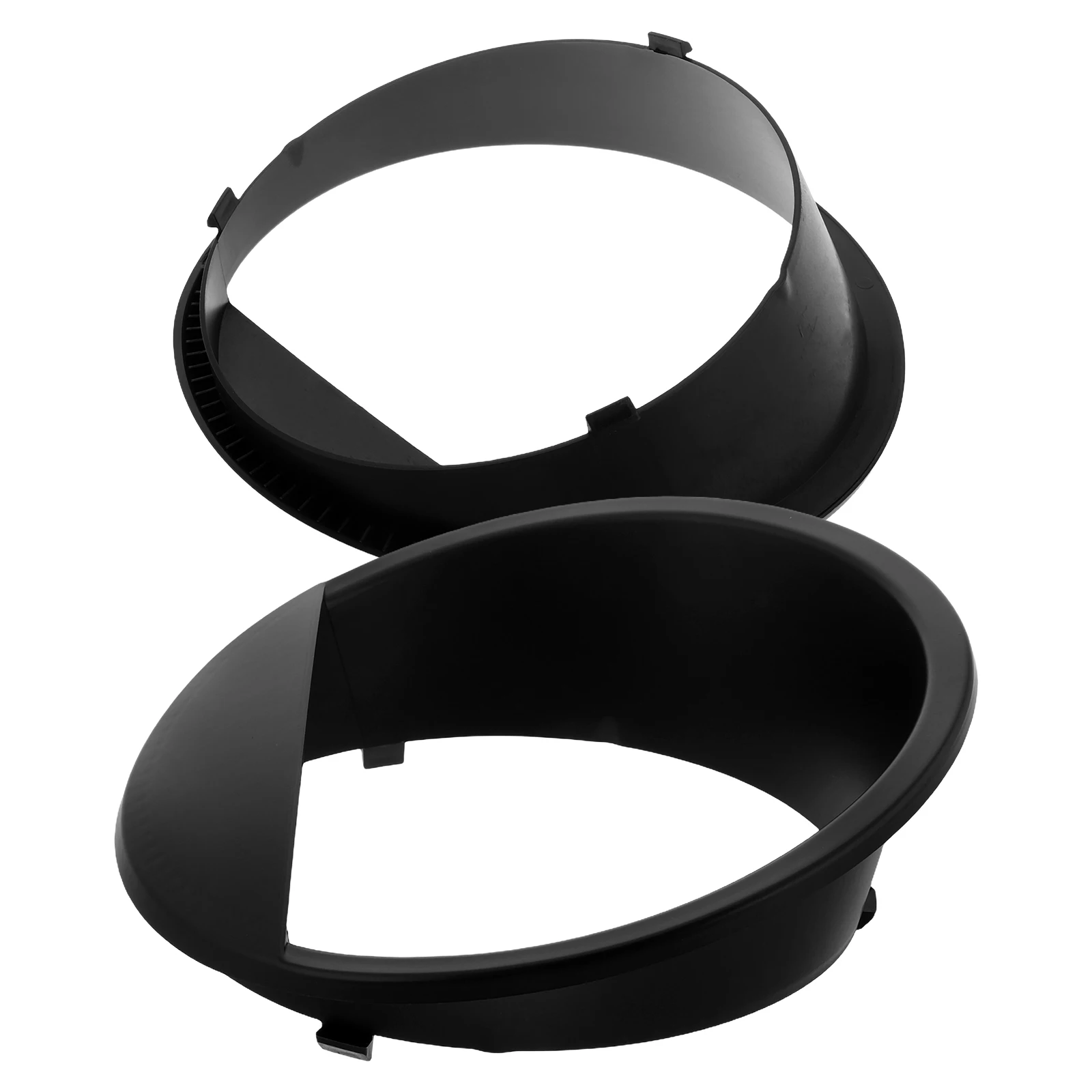

2pcs 7Inch Matte Black Headlight Cover Trim Set For Car Front Lamp Bezel Replacement Durable Abs Plastic Waterproof Easy Install