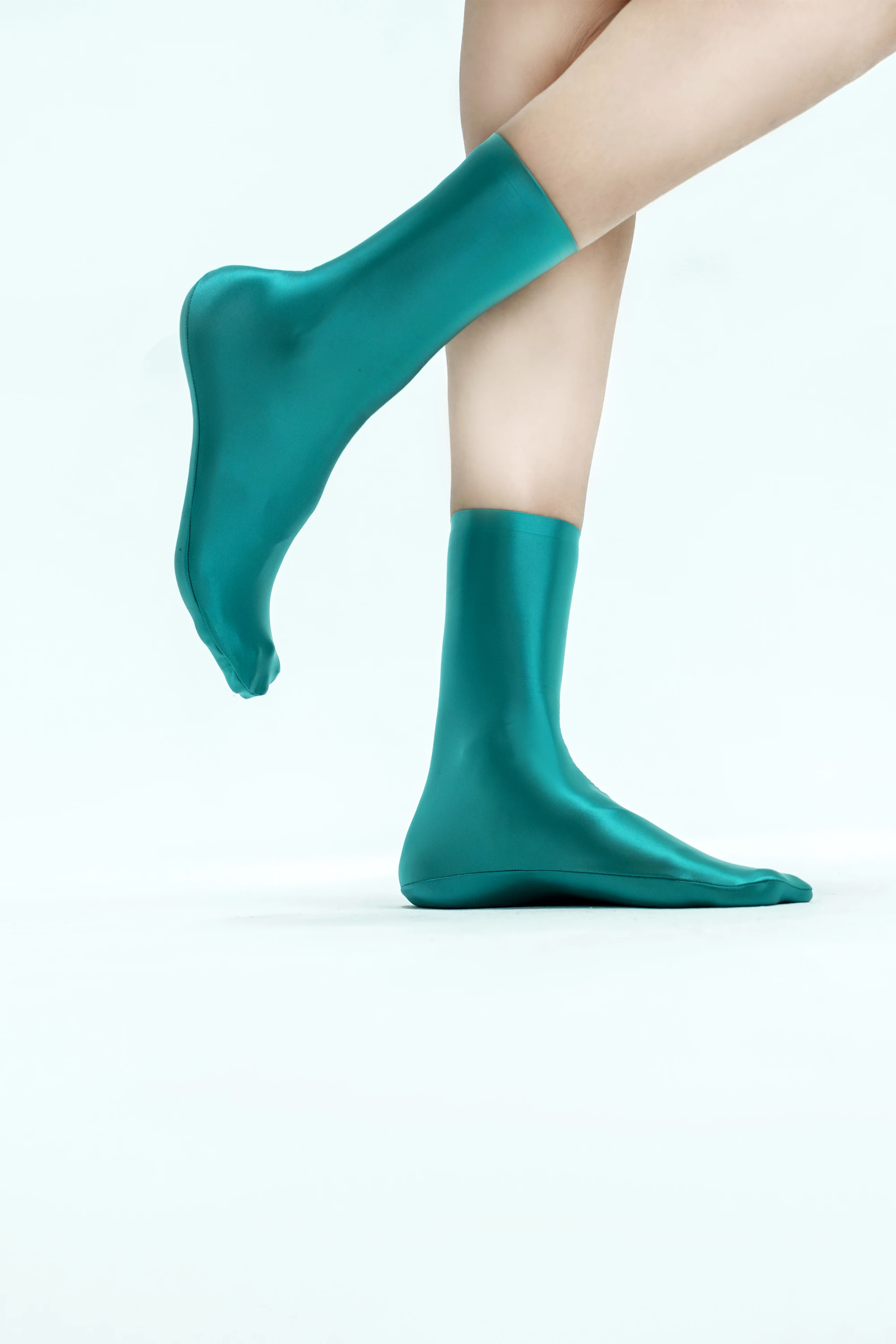 Xckny série brilhante meias óleo brilhante meias elásticas yoga meias de tubo alto compressão meias brilhantes