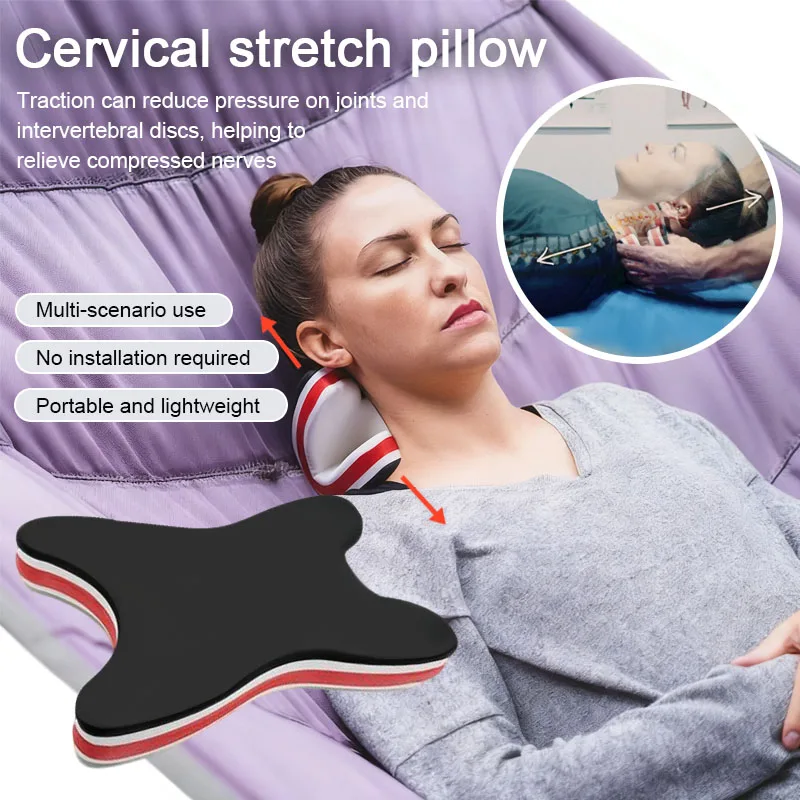 

Бытовая портативная подушка для растяжки шейного отдела, многофункциональное тяговое ортопедическое устройство, складной U-образный массажный подголовник из пены EVA