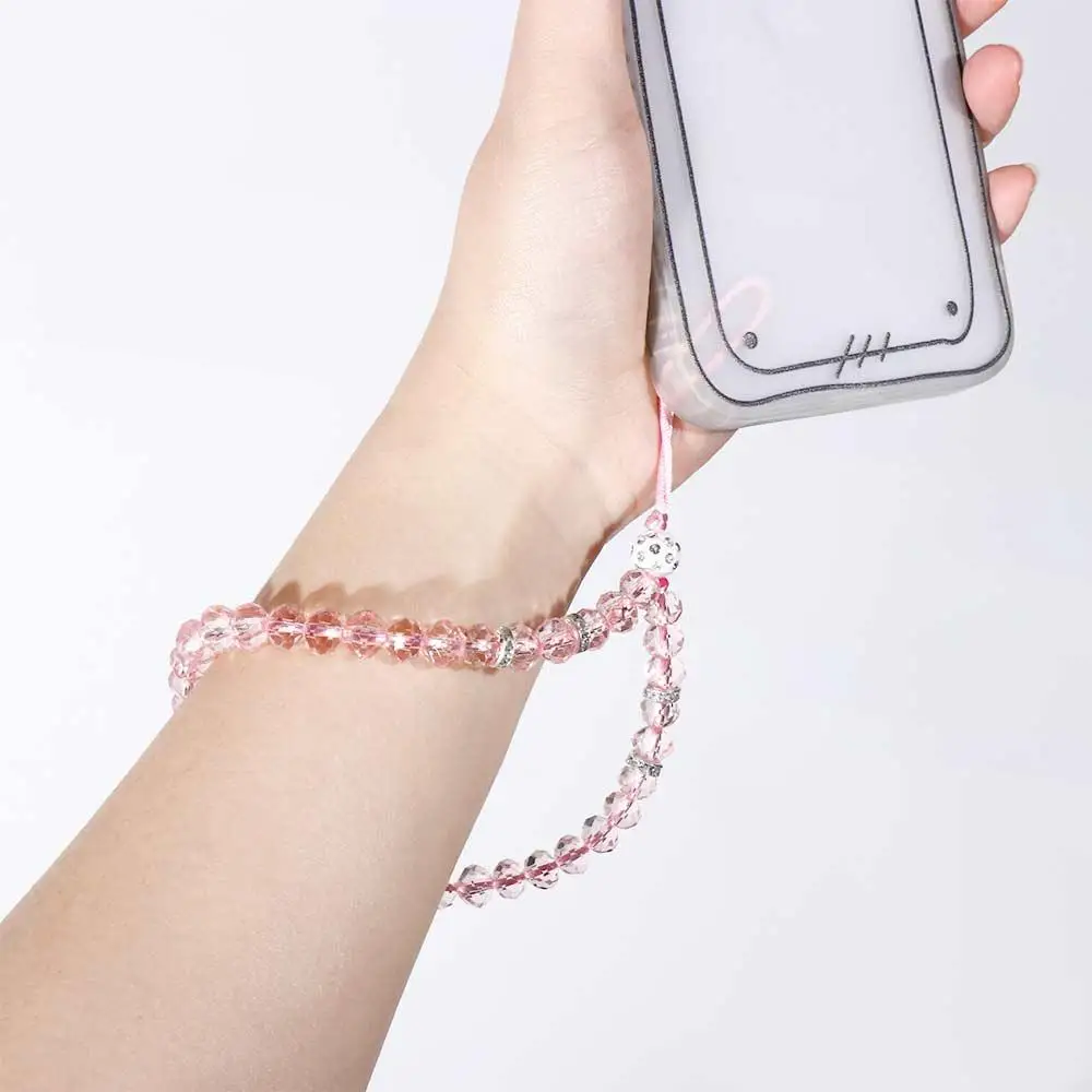 Key Lanyards Crystal Beads Phone Charm Wrist Strap Crystal Phone Straps Mobile Phone Straps Mobile Phone Chain Phone Lanyards