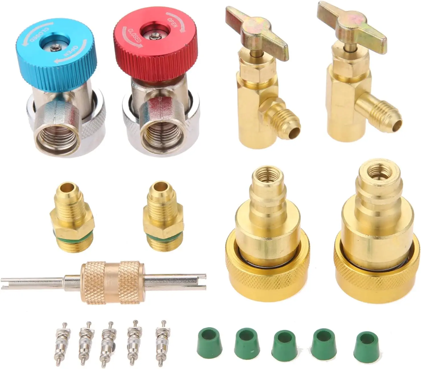 

Комплект быстрого соединения от R134a до R1234yf со съемником сердечника клапана для подзарядки системы переменного тока