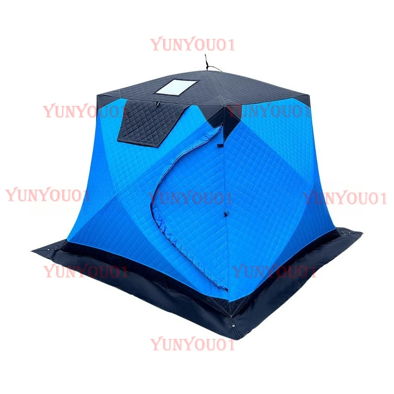 

Outdoor Winter Ice Fishing Tent with Cotton and Thickened Wind-resistant Spherical Double-layer Warm Tent