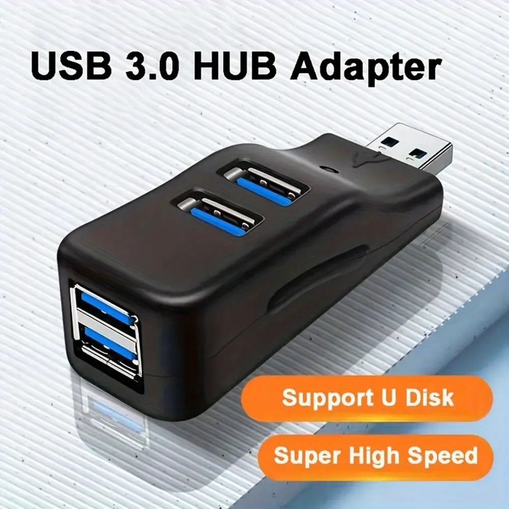 High Speed 4 Ports USB 3.0 HUB U Disk Reading Adapter Accessory Extender Splitter Box Mini Size High Speed Reader PC Connection