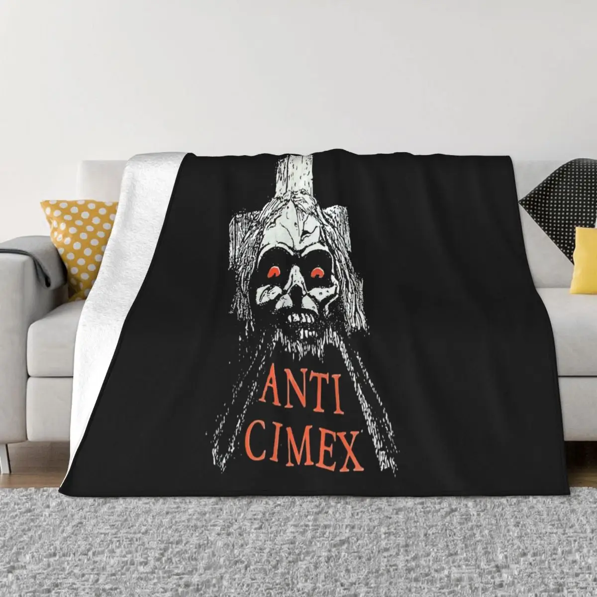 Anti Cim Size S M L Xl Xxl Gism Disclose Discharge Discard Punk Crust Youth Hip Hop Any Logo Hip-Hop Throw Blanket