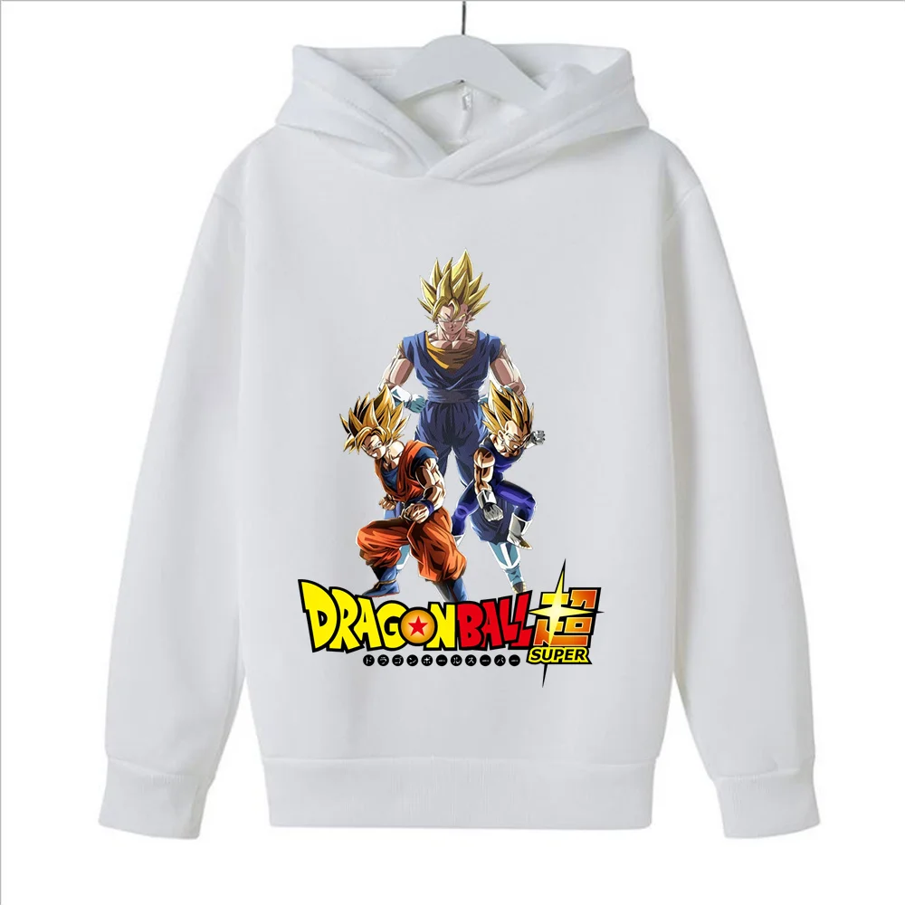 애니메이션 드래곤 펄 후드 캐주얼 편안한 느슨한 긴 소매 탑 스웨터 어린이 만화 그림 가을 겨울 의류