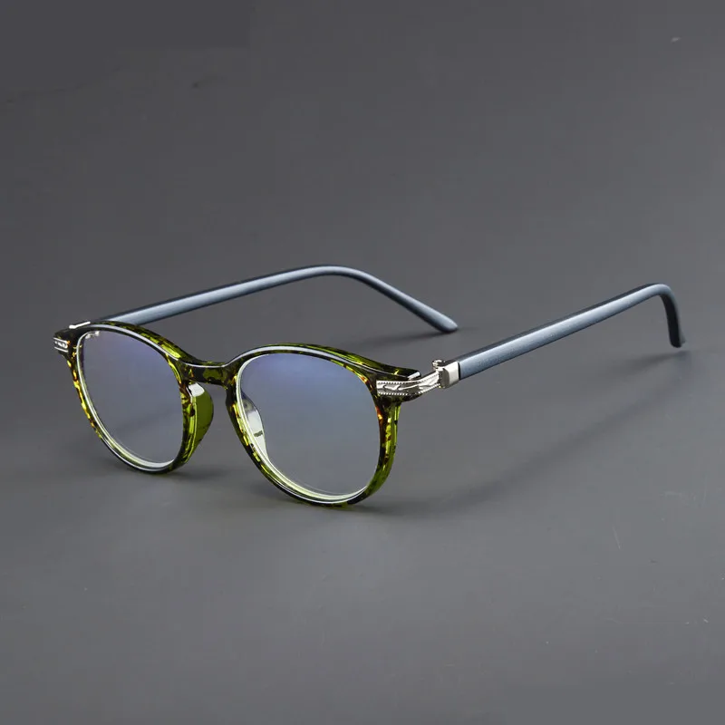 Fashionable and Simple Round Frame Anti-Blue Light Reading Glasses for Middle-Aged and Elderly People