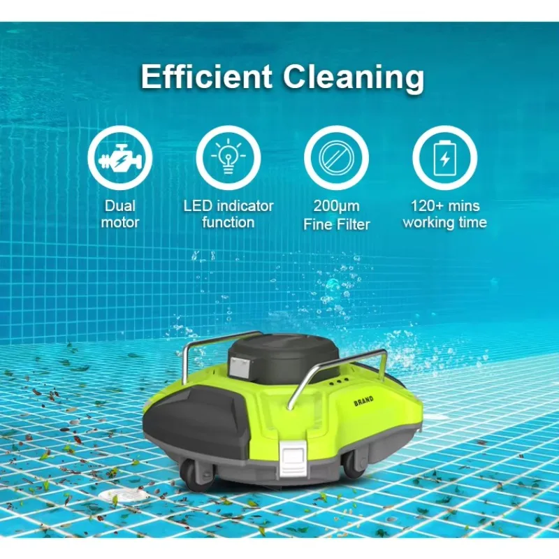 

HOTBN Pool Supplier Cordless Automatic Vacuum Robot Cleaner Machine for above Ground Swimming Pools
