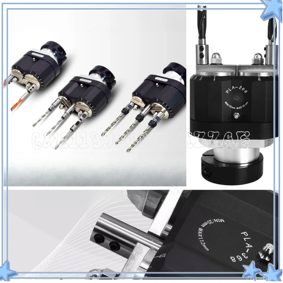 Row Drill Bag Aluminum Alloy Woodworking Bag Multi-axis Multi-head Three-hole Hinged Drill