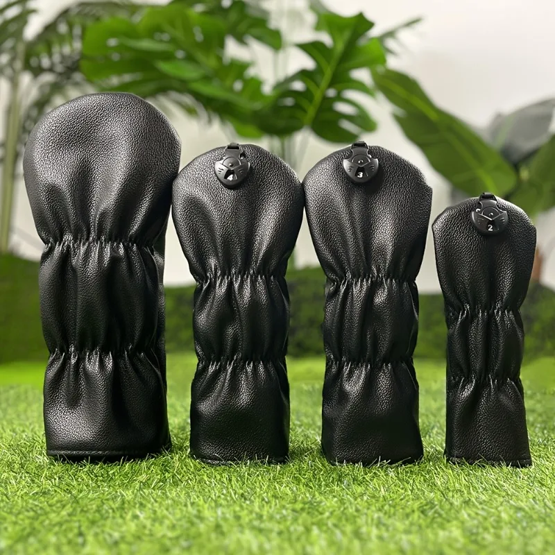 غطاء رأس نادي الجولف باللون الأسود القديم - تصميم سميك مضاد للتصادمات، مناسب لمعظم الأندية القياسية وإكسسوارات الجولف