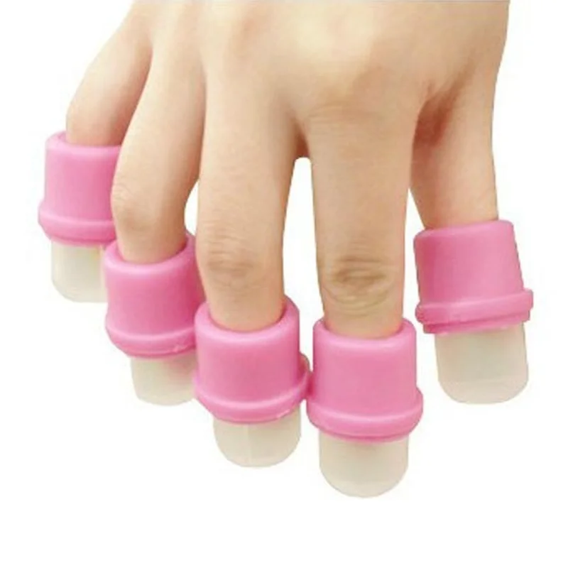 10Pcs DIY Nail Art Tool Wearable Nail Soak Soaker Polish Remover Acrylic UV Gel Polish Remover Soaker Clip Soaker Caps