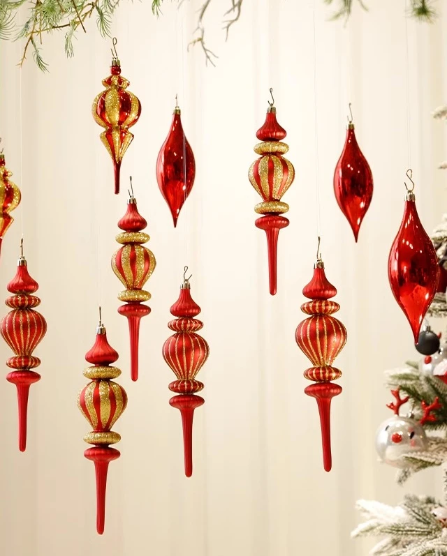 

Water droplet shaped Christmas ball, irregular shaped ball pendant decoration supplies