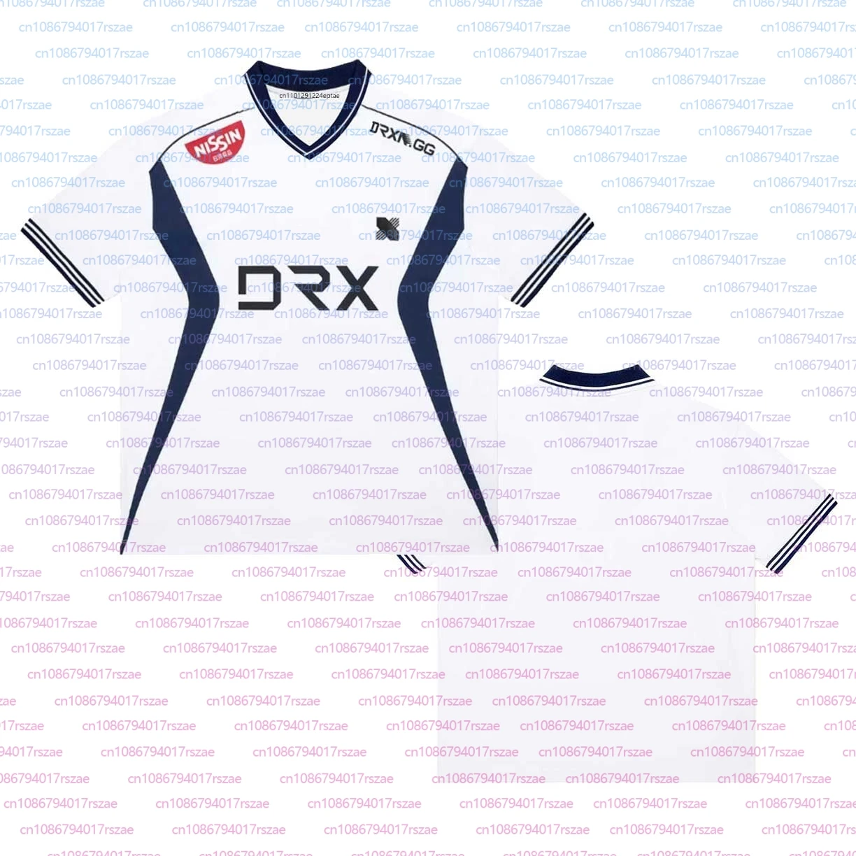2025 nuevo e-sports DRX uniforme del equipo con cuello en V-Fãs estampado 3D verano transpirable camiseta hombres mujeres pantalón corto Casual manga Tops camiseta