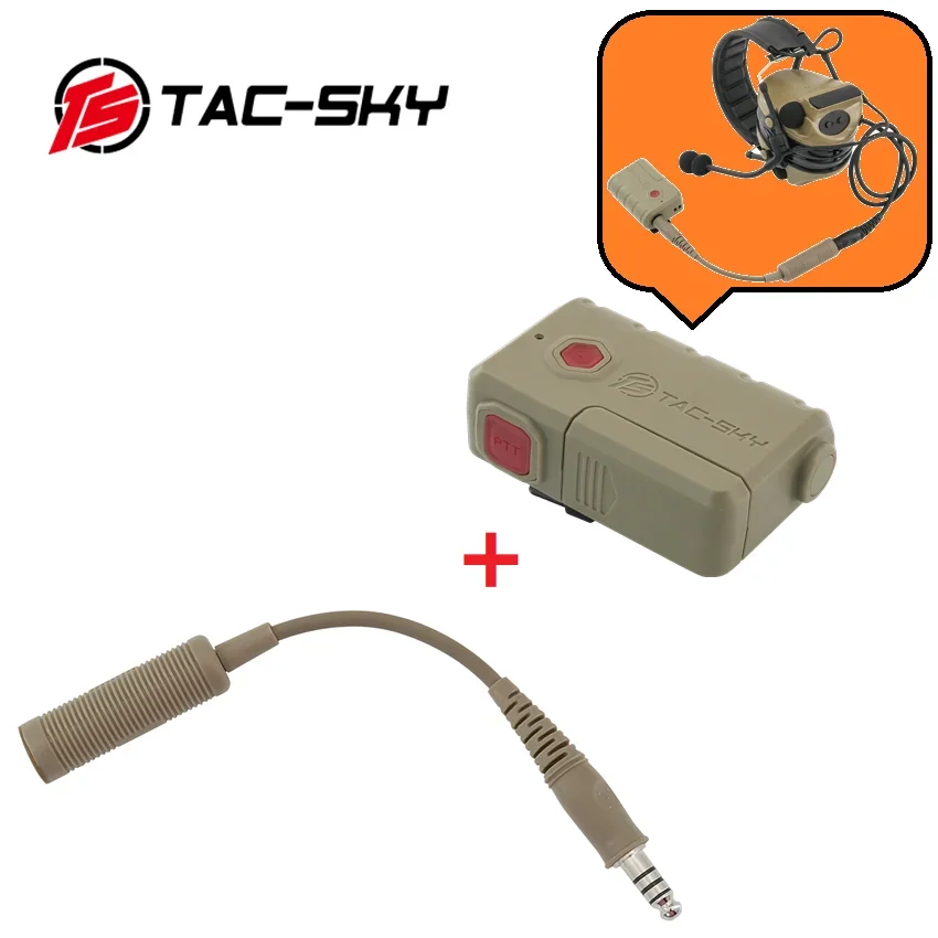 

TS TAC-SKY Tactical Headset Bluetooth PTT Adapter & U-174 NATO/Military To Civilian Wiring Adapter For Airsoft Hunting Sport