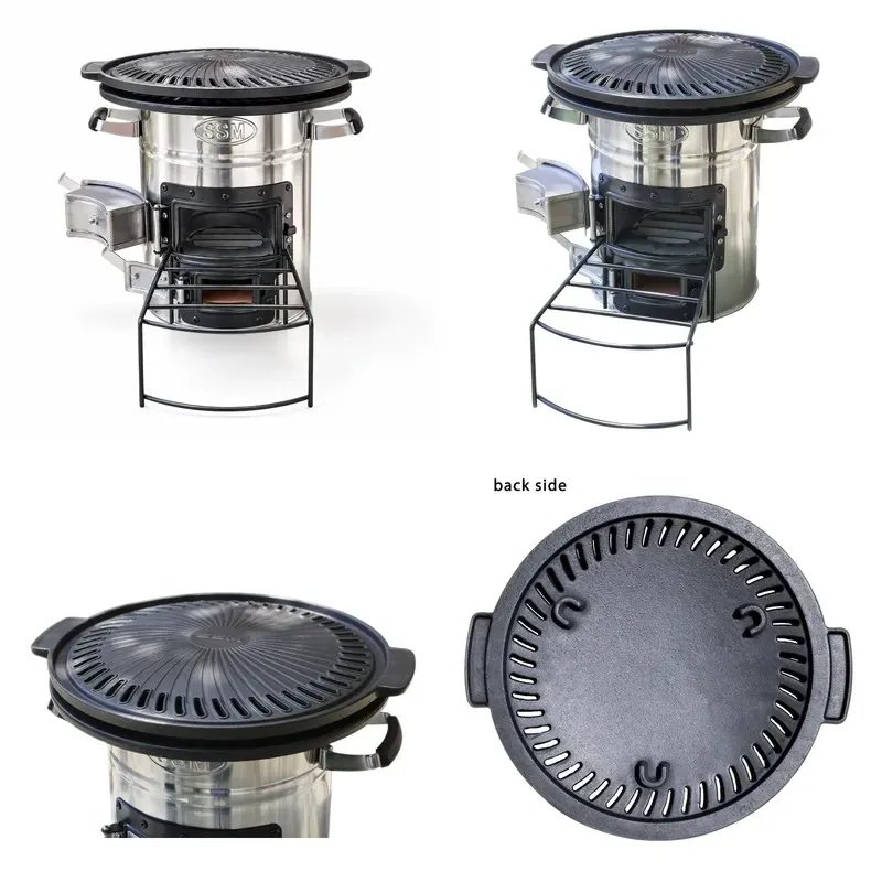 Portable Stainless Steel Camping Cooker Set for Outdoor BBQ, Picnic, and Travel Cooking