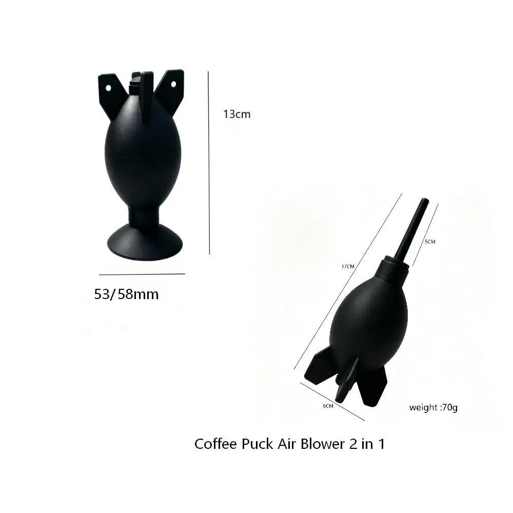 Coffee Puck Air Blower, Silent No-Knock Tool for Bottomless Portafilters, Multi-Use Air Blaster for Grinders, Camera Lenses & K