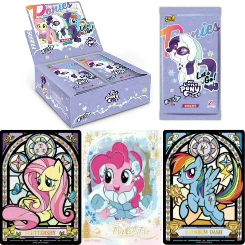 

KAYOU Genuine My Little Pony Card Friendship Forever Fun Movie Pack Редкая витражная оконная карта CE Коллекционная карта аниме
