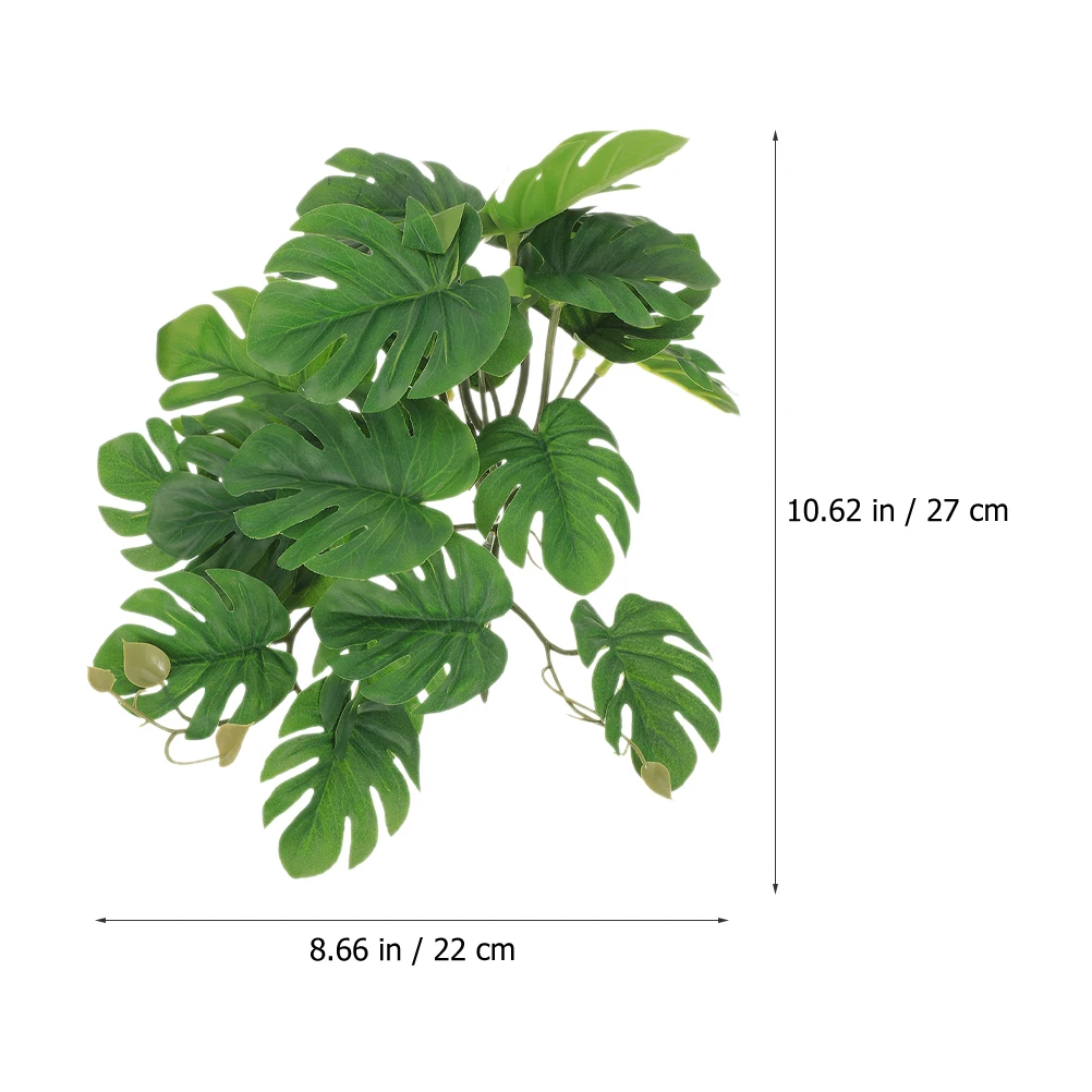 

Tank Artificial Hanging Plants Fake Aquarium Decorations Plastic Terrarium Reptile