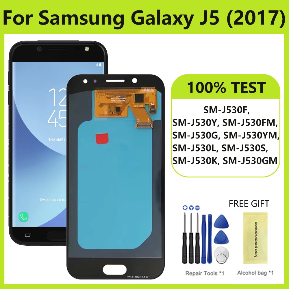 5.2\'\' Display Screen for Samsung Galaxy J5 2017 J530 J530F J530F/DS LCD Display Touch Screen Digitizer Assembly Parts