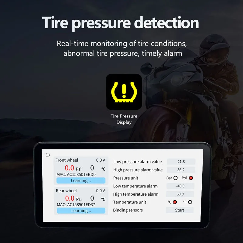 Motorcycle Gps Navigation Wireless Carplay Android Auto Mirroring Motorbike Portable Android Screen