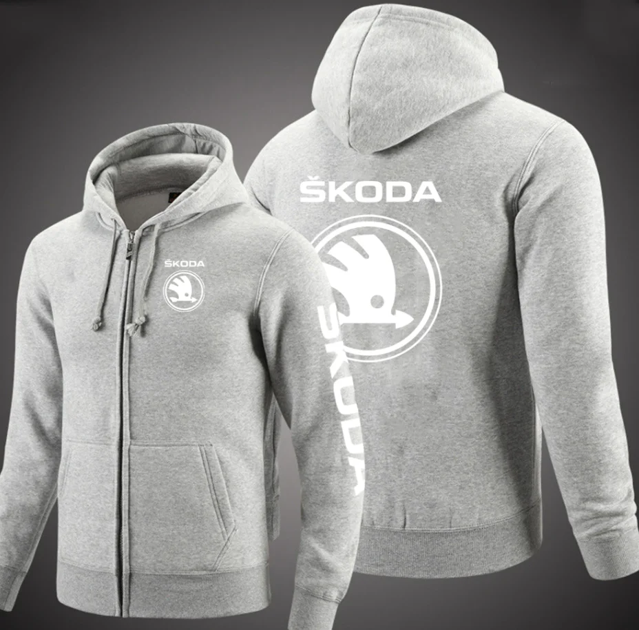 SKODA Motorcycle 2023 Men's New Spring And Autumn Printing Fashionable Hip Hop Casual Harajuku Streetwears Hoodies Tops