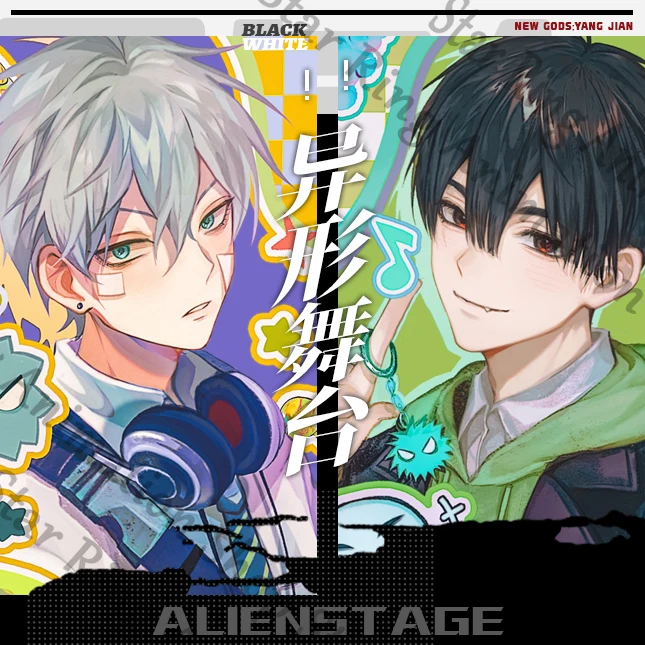 

Anime Alien Stage Till Ivan Badge Emblem Brooch Tinplate Photo Paper Card Q Version School Student Cospaly Cartoon Gift