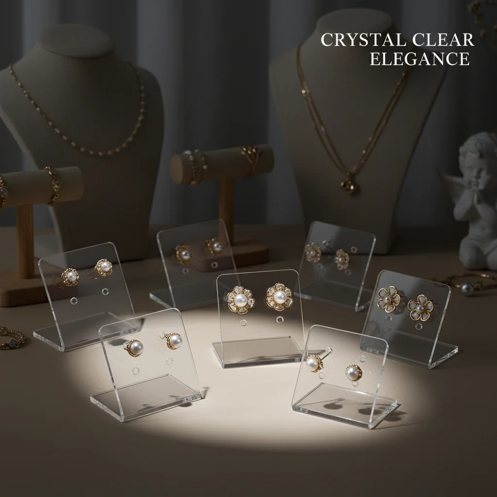 10/20pcs High Transparency Acrylic Earring Display Stand Compact Portable Storage Accessory Makeup Table Counter Display Rack