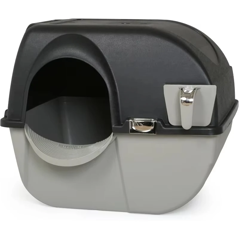 Elite Self Cleaning Roll 'n Clean Litter Box, Midnight Black, Large (EL-RA20-1)