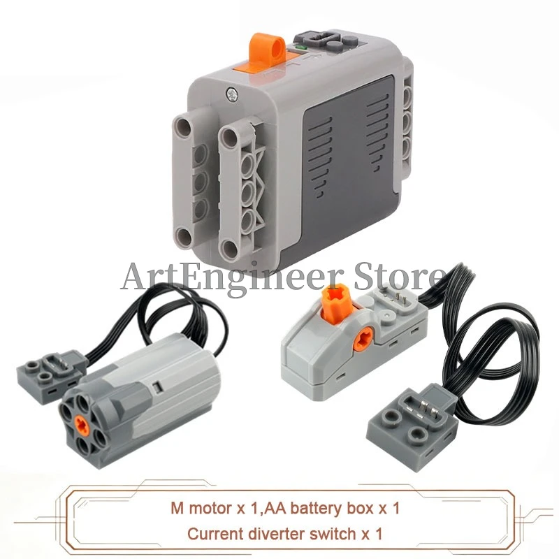 Verbessertes M/L/XL/Servo-Motor-Power-Functions-Set mit hohem Drehmoment, technische Bausteine, kompatibel mit Spielzeug der großen Marken