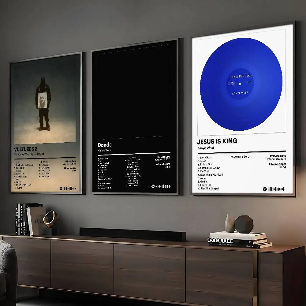 K-Kanye Rapper W-West Bully Poster HD Art Sticky Wall Waterproof Home Living Room Bar Decoration
