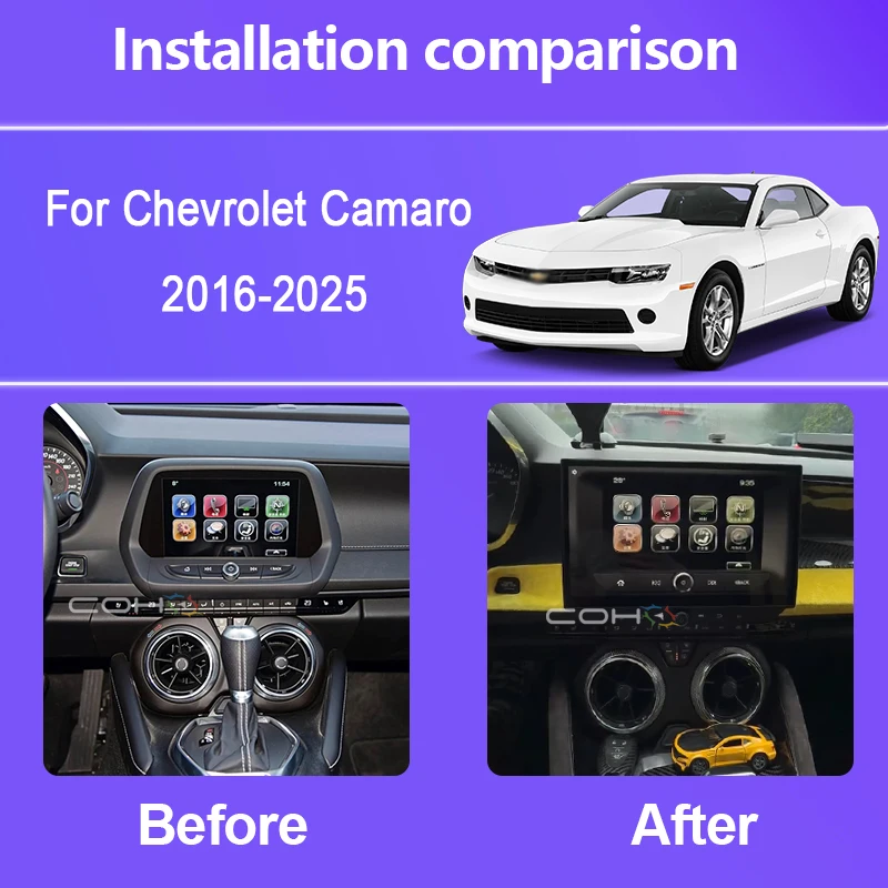 11.5 Inch For Chevrolet Camaro 2016-2025 Dual System Car Stereo Multimidia Car Radio Android 16 Octa Core 8G+128G GPS 4G WIFI