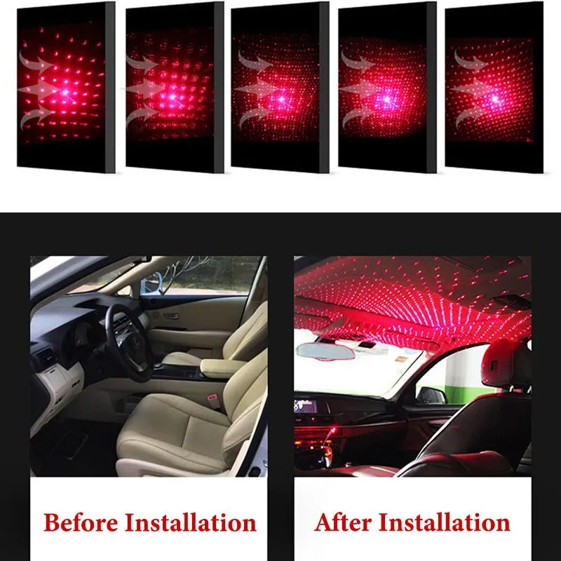 Usb Led سيارة الداخلية ديكور ضوء سقف ستار تأثيرات متعددة لشيري تيجو 7 برو Led Mini R56 أودي S3 أودي S5