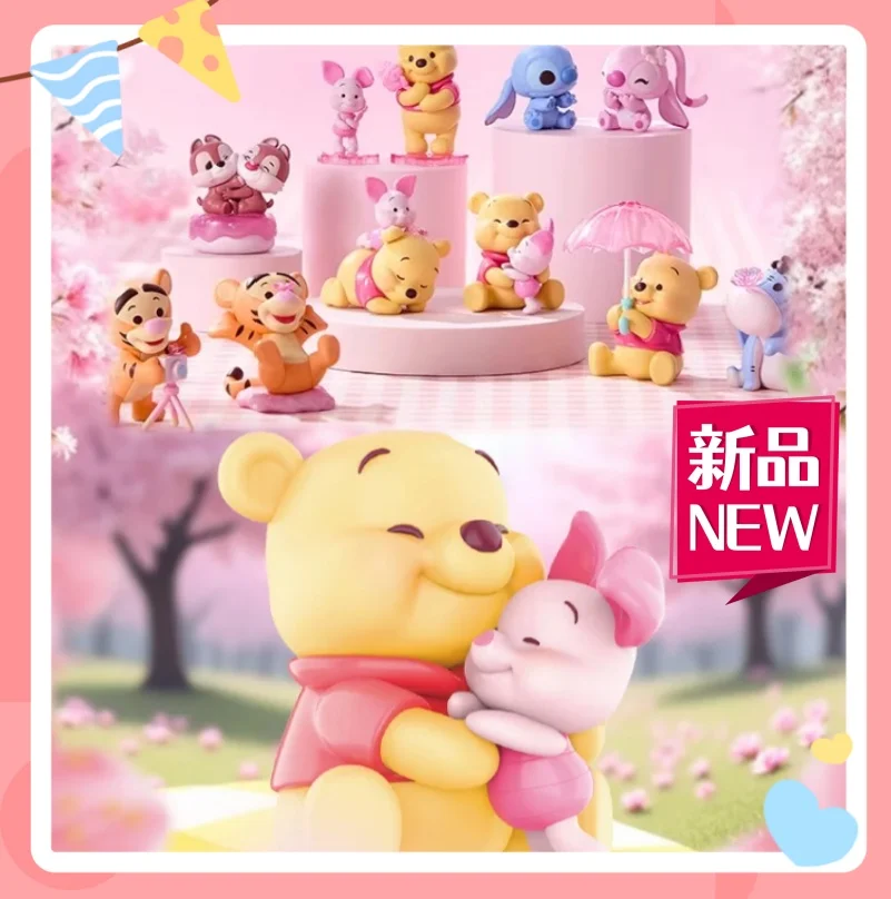 

New Miniso In Stock Winnie The Pooh Spring Honey Language Cherry Blossom Season Series Blind Box Handmade Ornament Girl Gift