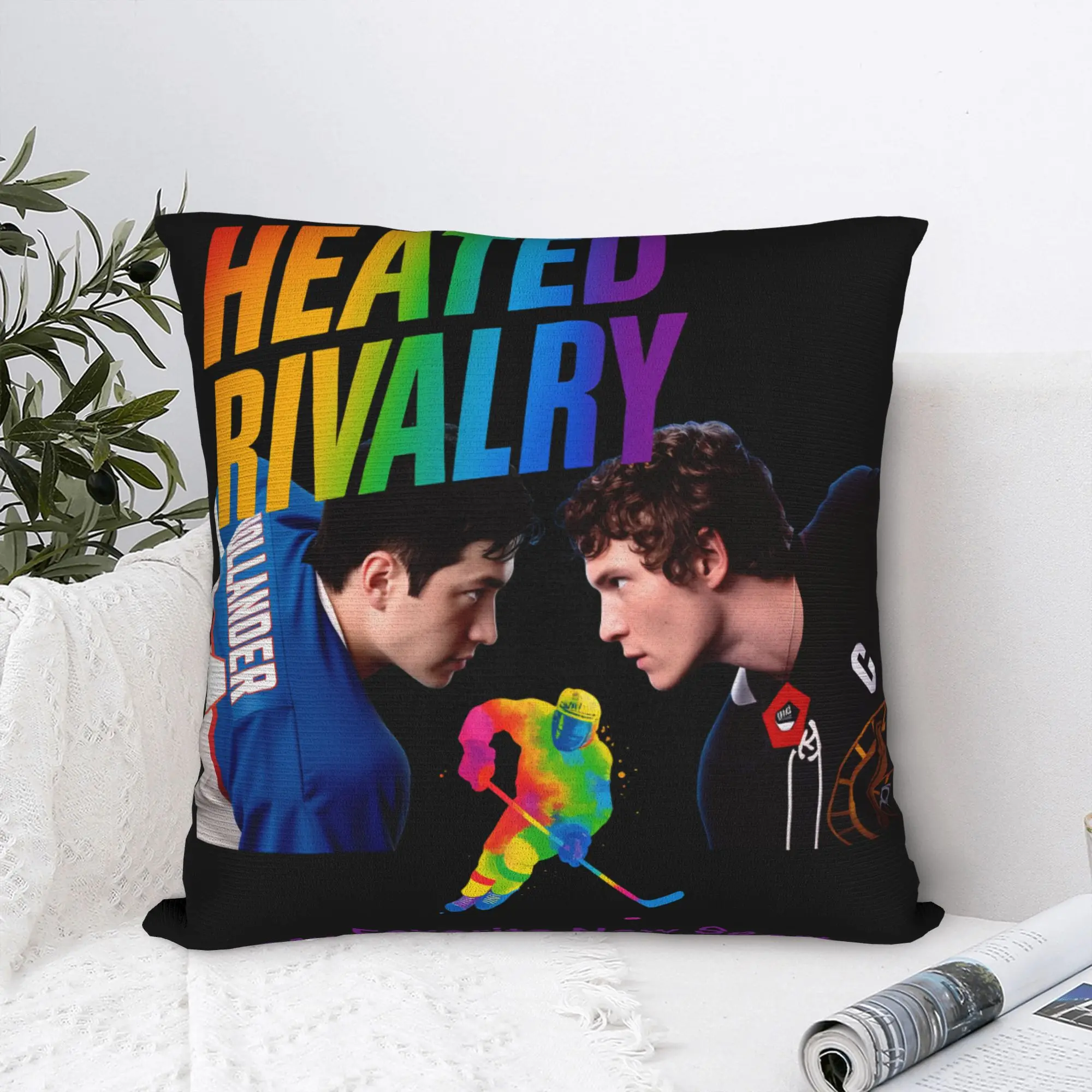 Shane Hollander & Ilya Rozanov Pillowcase Polyester Cushion Cover Gift Heated Rivalry Pillow Case Cover Home Zipper 45*45cm