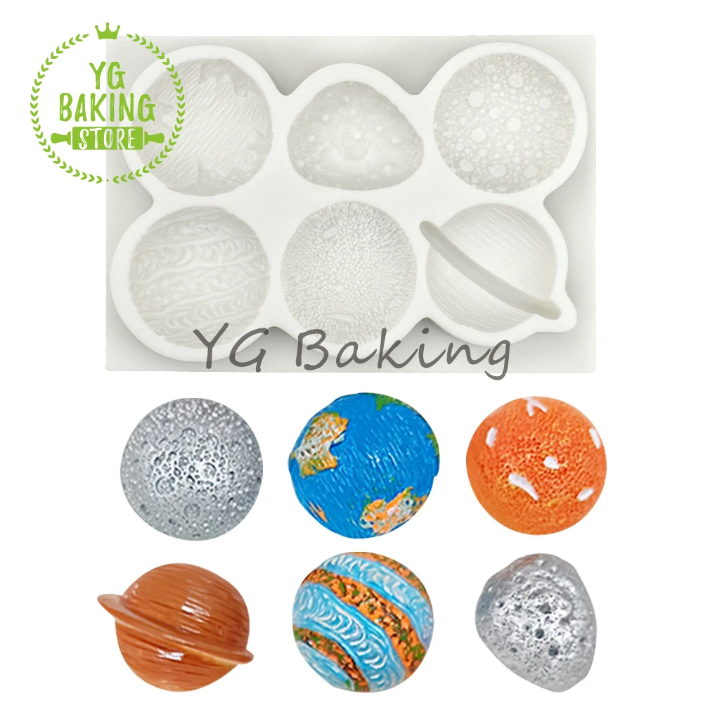 Dorica New Arrival Universe/Planet Design Silicone Mold Fondant Cake Decorating Tools Kitchen Accessories Pastry Baking Mould