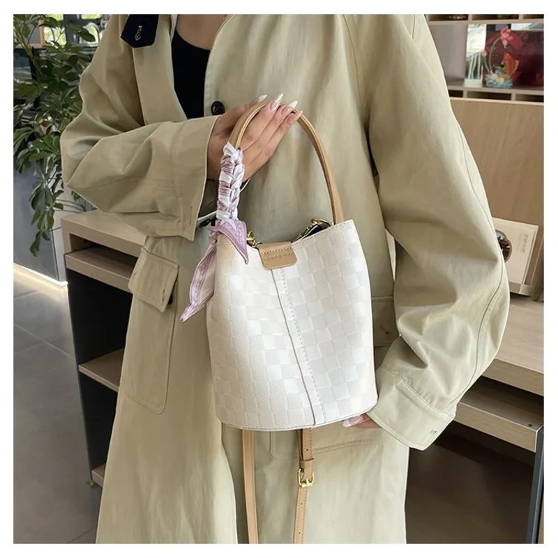 Classic Square Leather Shoulder Bag Women Handbag Designer Tote Crossbody Purse Fashion Commuter Diaper Bag