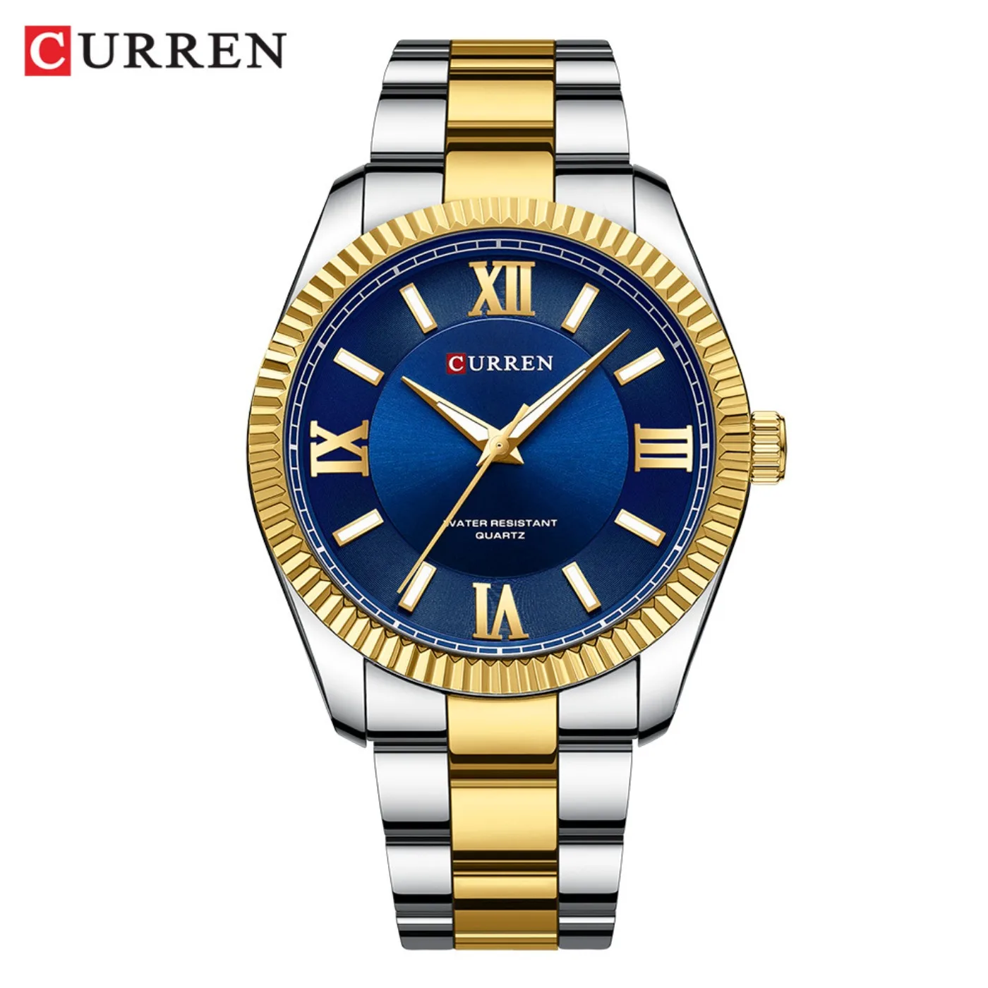 CURREN 8453 Men's Quartz Watches Fashion Elegant Simple White Clock Stainless Steel Strap Wristwatch for Male Gift