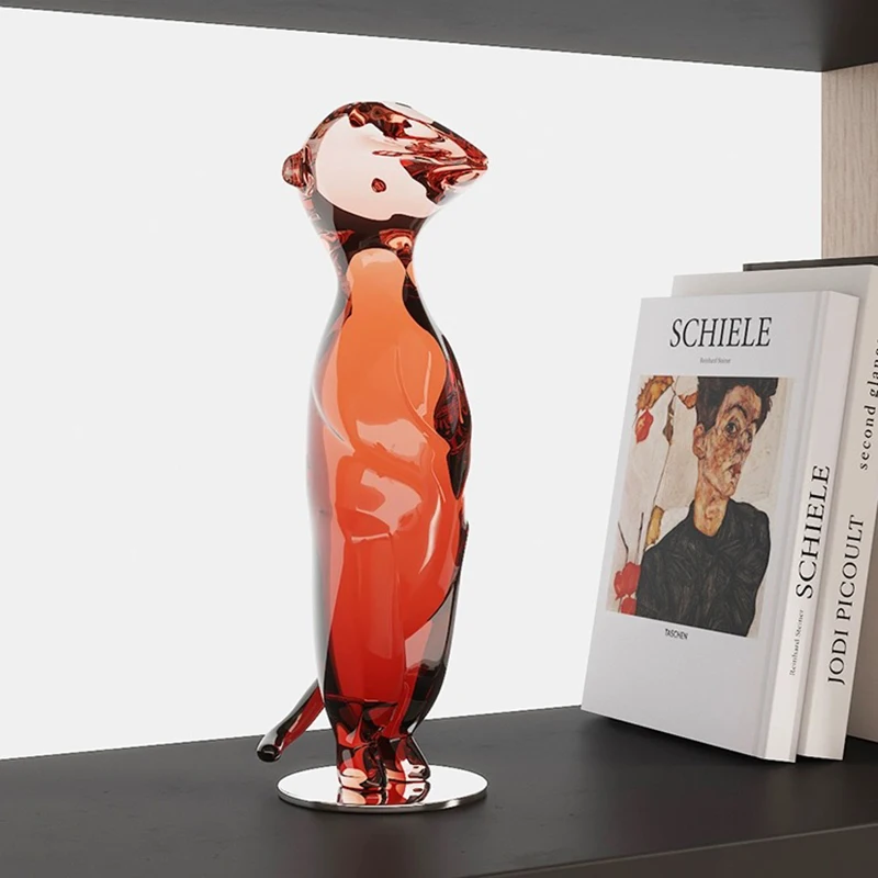 

Room Decor Macaque Sculpture Ornaments Creative Transparent Resin Artwork Animal Monkey Statue Desktop Decoration Nordic Gifts