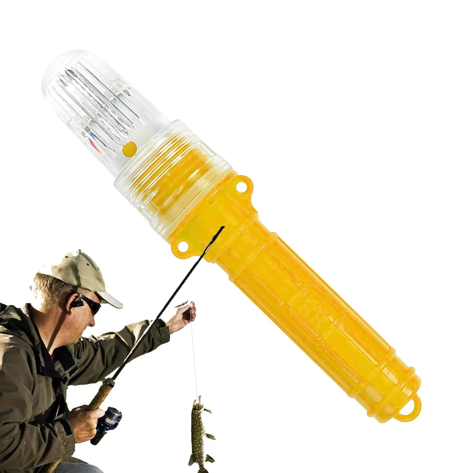 LED Flare for Boating Fishing Waterproof Safety Flares Fish Luring Tool Day Night LED Luring Light Sensing Warning Sign Boating
