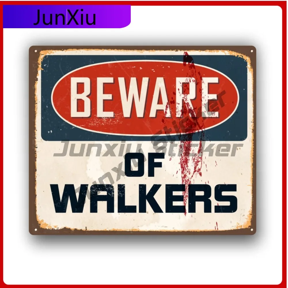 

Beware Of Walkers Funny Sticker Car Camper Exterior Accessories For Car Windows Windshield Luggage Kayak Suv Bumper Bicycle Skat