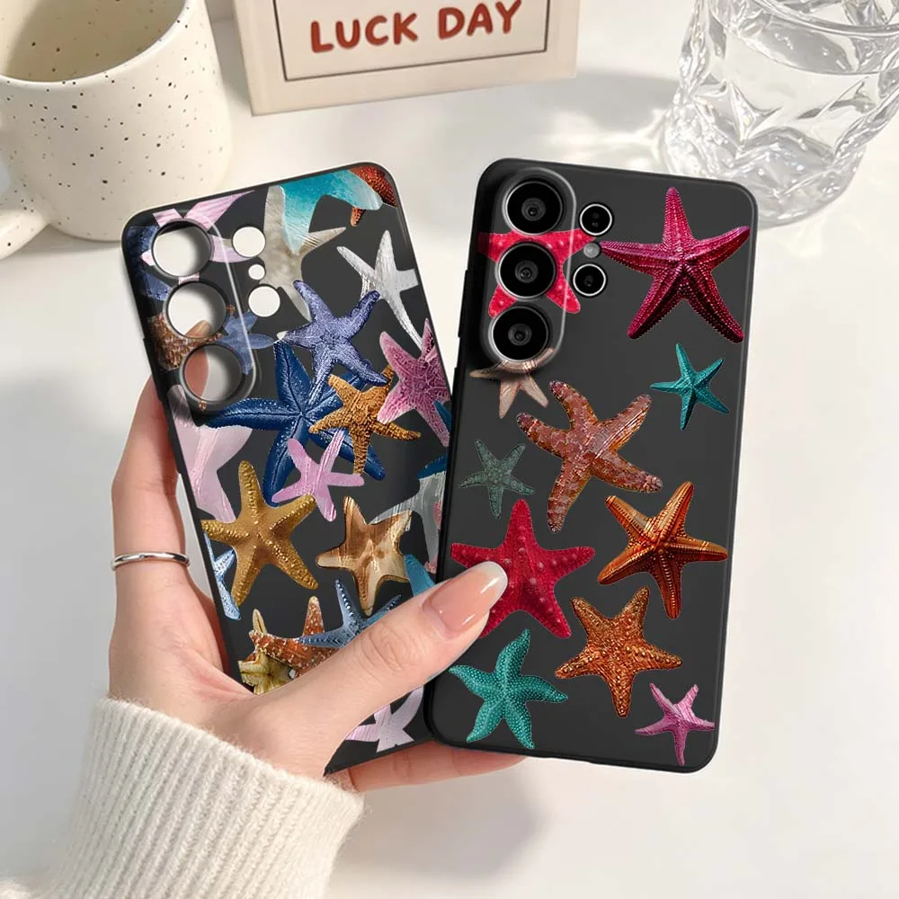 Colorful Summer Fruit Beach Phone Case For Samsung Galaxy S26 S25 S24 S23 S22 S21 S20 Pro Edge Ultra Plus FE 5G Black Cover