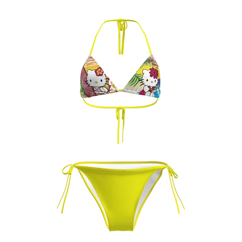 

Sexy Bikini Swimsuit 2025 New Arrival Small Chest Gathered Look Big Separate Swimwear Underwear Bikini Trendy Polyester Material