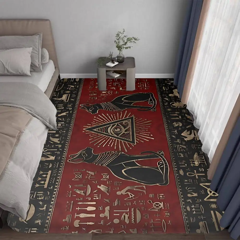 Egyptian Eye of Horus Hallway Carpet Non-Slip Laundry Room Mat Laundry Decor Balcony Child Living Room Toilet Rug