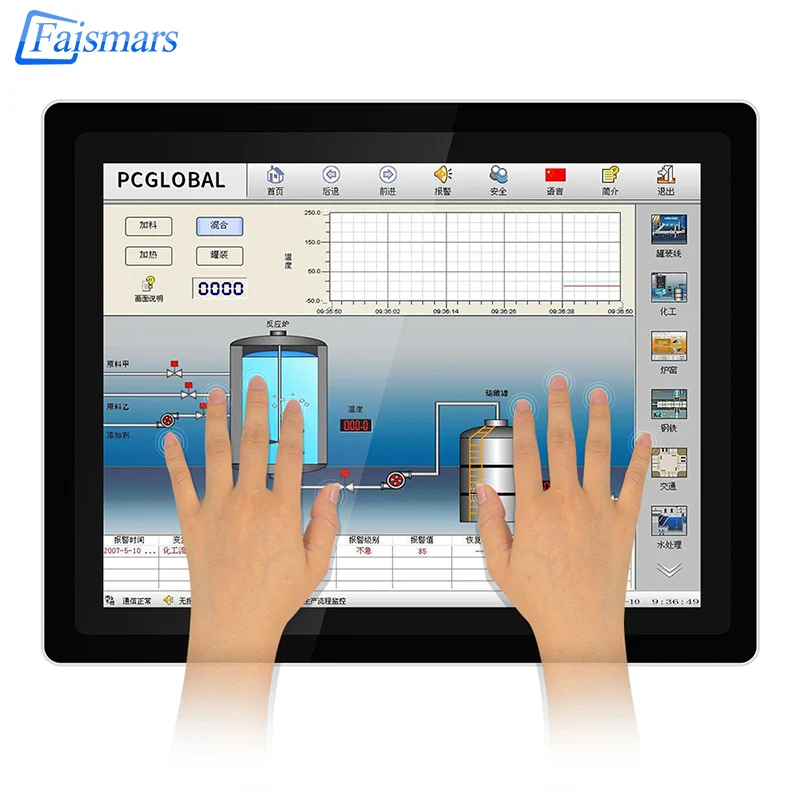 Windows Embedded Touch Panel  PC 21.5 Inch i3 i5 i7 Ip65 Industrial Grade Waterproof Front Capacitive Touch Screen All In One PC