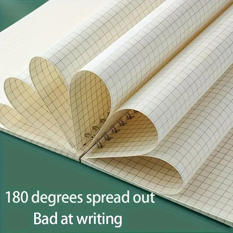 Grid Notepad A5 Spiral Notebooks Sketch Book Draft Agenda Drawing Notebook Writing Pads Office School Supplies