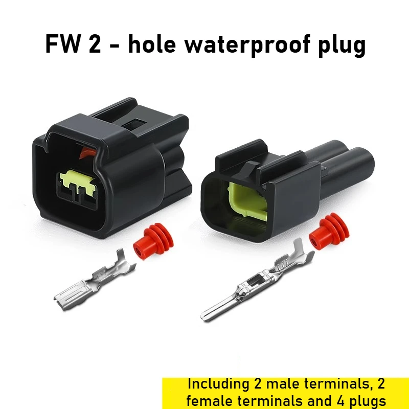 DJ7022Y-2.3-11/21 Conector à prova d'água para carro macho e fêmea, plugue de fio Hall FW-C-2M/F-B