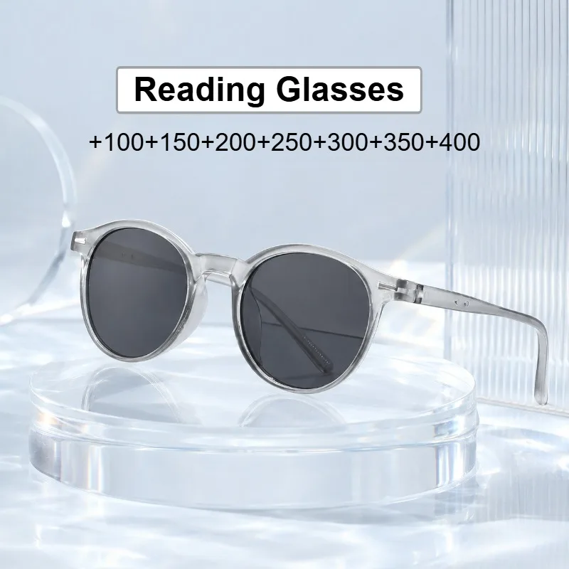Reading Sunglasses For Women Classic Round Frame Men Sun Glasses Readers Eyeglasses with Diopter +1.0 1.5 2.0 2.5 3.0 4 Outdoors