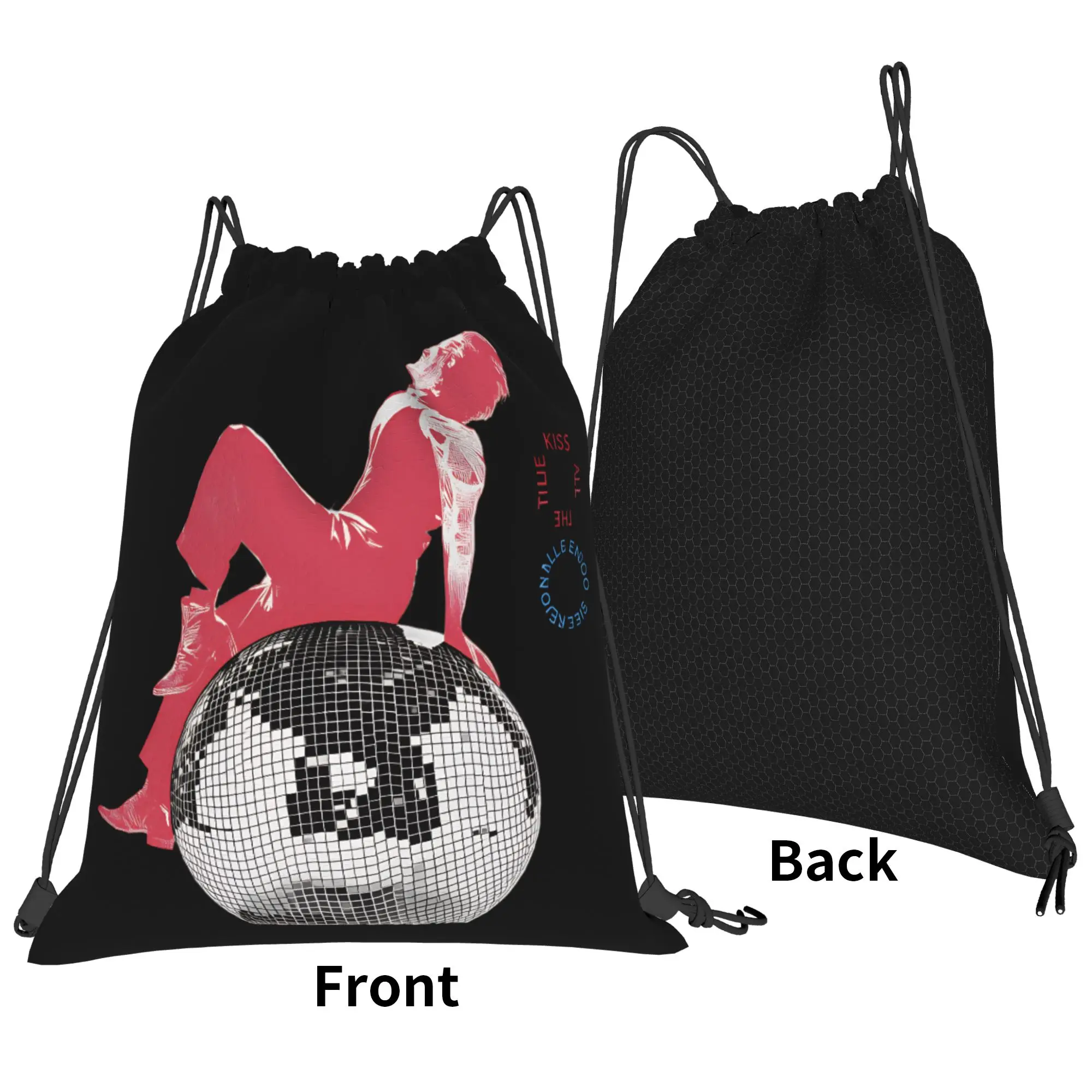 Kiss All the Time Drawstring Bag 2026 Music Large Capacity YSK Fashion Backpacks Gym Fitness Sackpack String Bags For Students