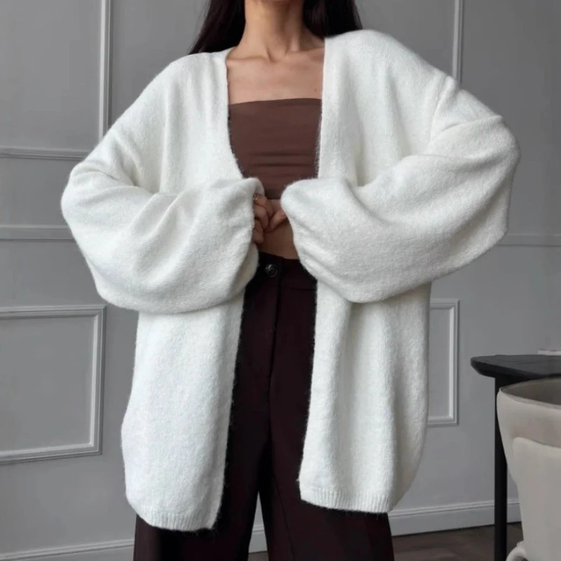 

Loose Lazy Wind Sweater 2025 Spring and Autumn Fashion Long Women's Knitted Cardigan